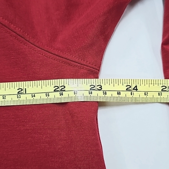 Lands' End Fleece Lined Leggings & LS Tee, Buffalo Plaid Blk White, Red XL 18 - Picture 8 of 12